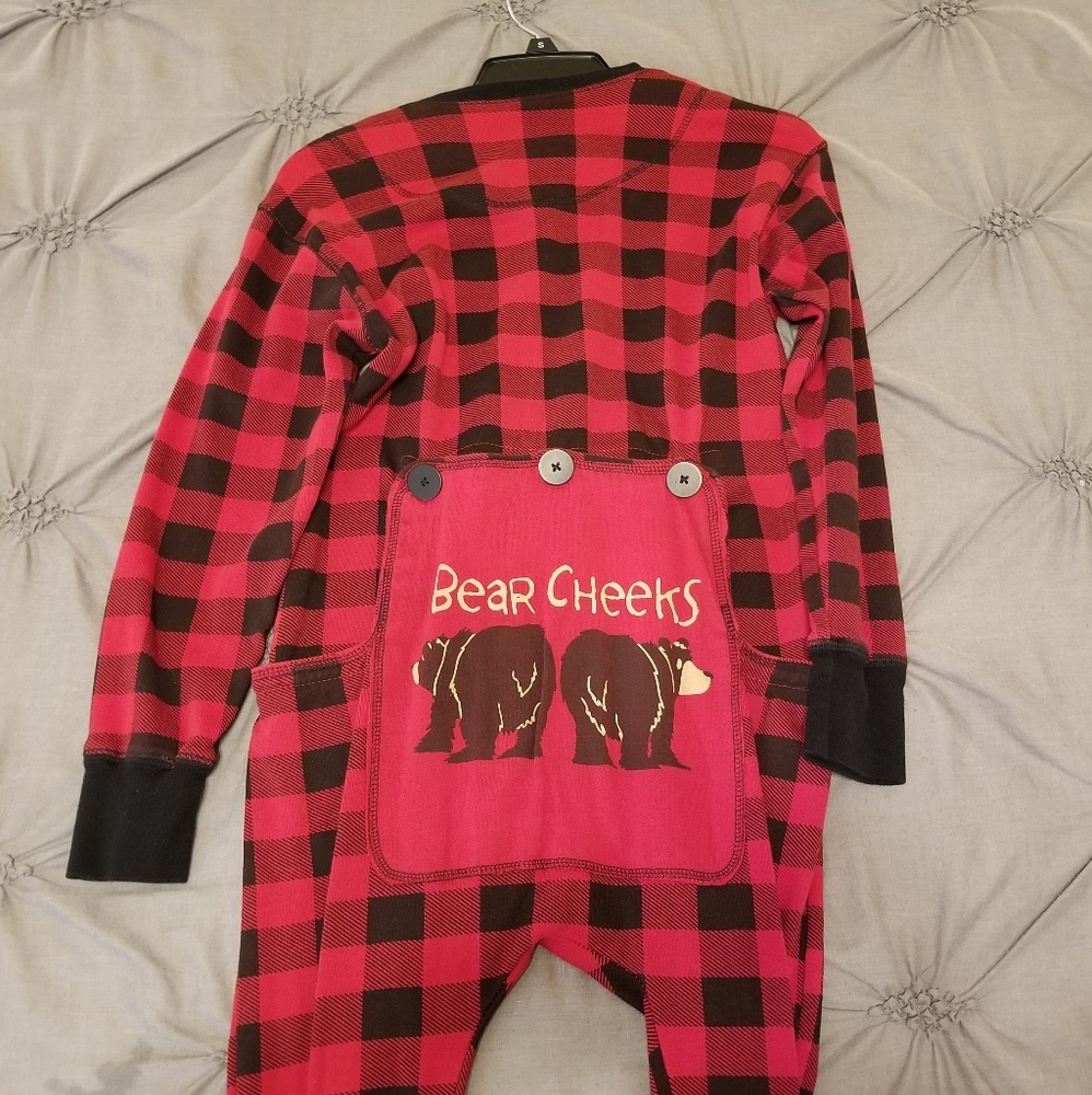 Bear Red Plaid Pajamas Onesie